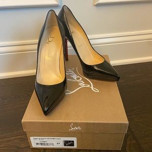 Christian Louboutin Pigalle Plato 120 Patent Calf Black Size 37